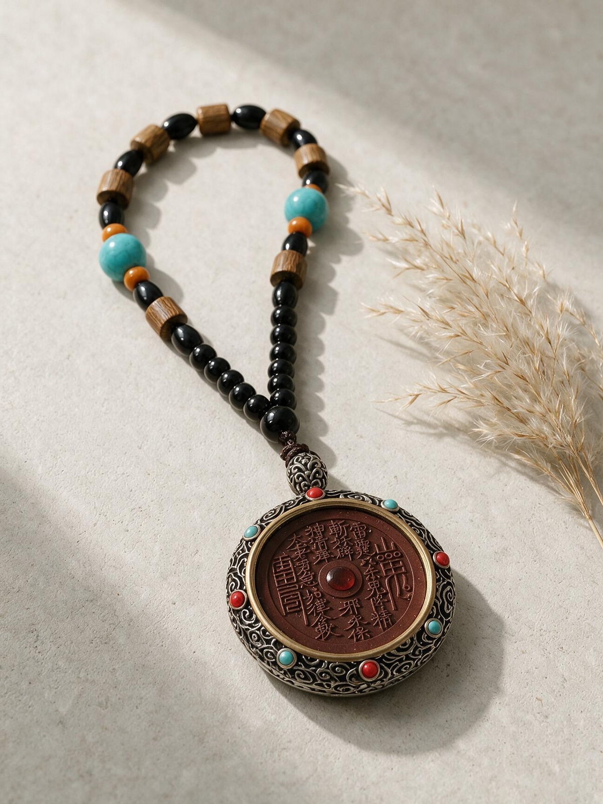 Shan Gui lightning-struck jujube wood handheld rotating talisman